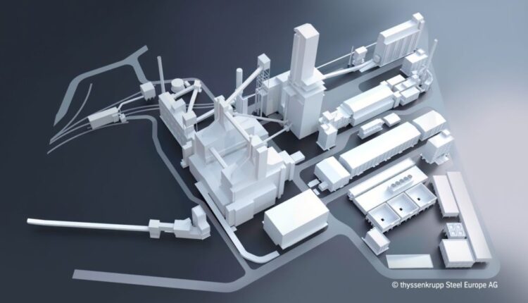 3D visualization of a new direct reduction plant - Source: thyssenkrupp Steel Europe AG